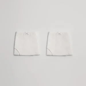 Pack de 2 cuecas hipster brancas de algodão para menina