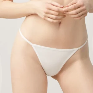 Tanga de fio de algodão branco