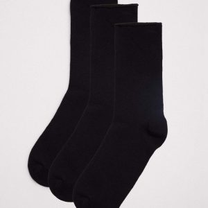Pack de 3 meias básicas lisas sem punhos