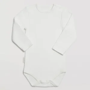 Body básico branco manga longa para bebê