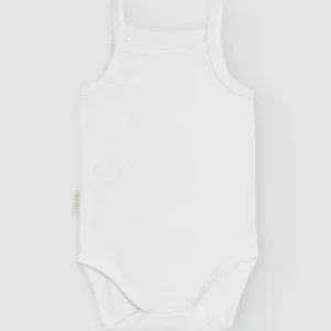 Body básico para bebê com alças finas brancas