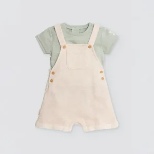 Conjunto para bebê com mangas curtas
