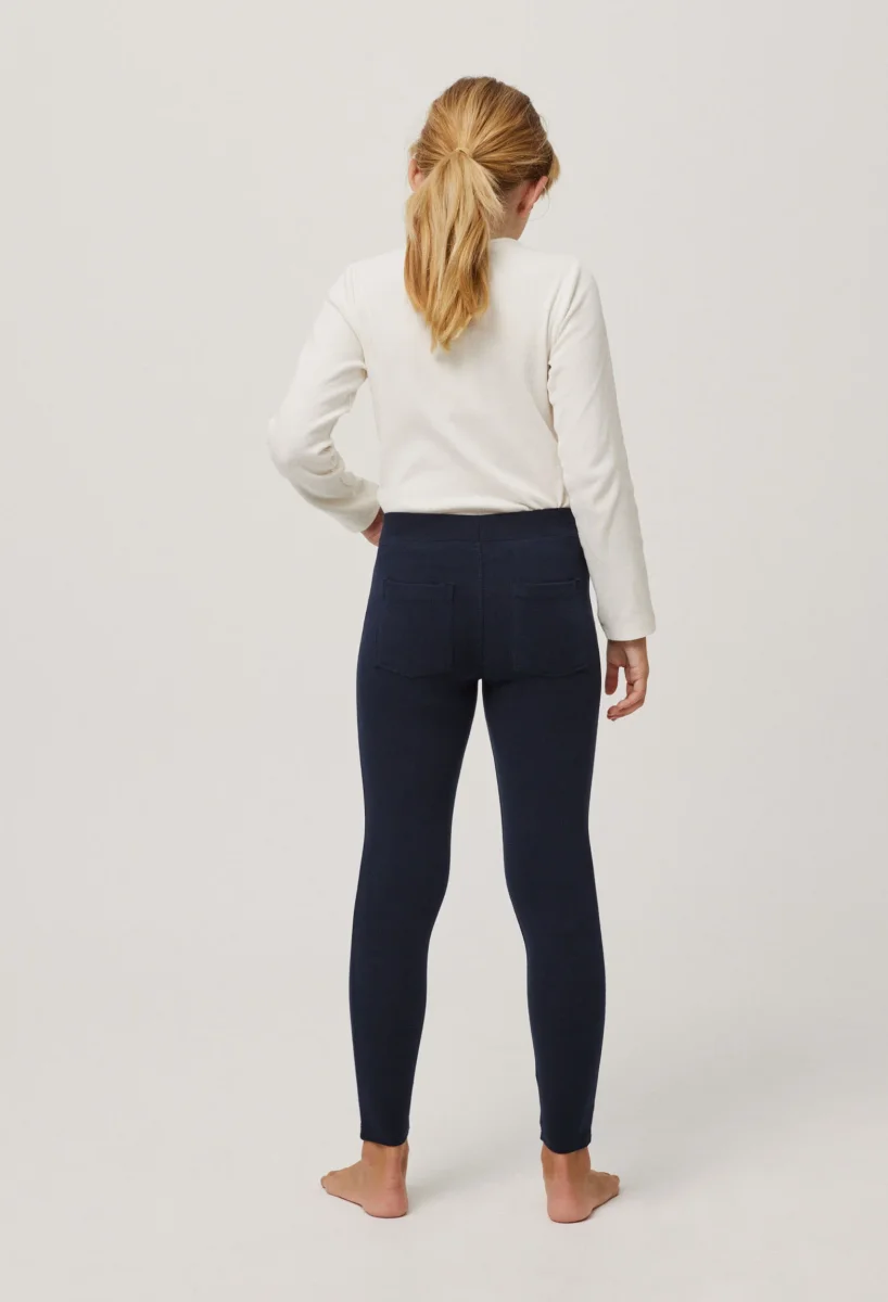 Leggings básicas de menina da Marinha - Image 4