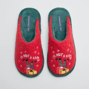 Chinelos de Natal infantis Eu não sou um Papai Noel