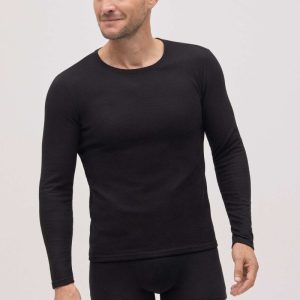 Camiseta térmica preta extra quente para homem