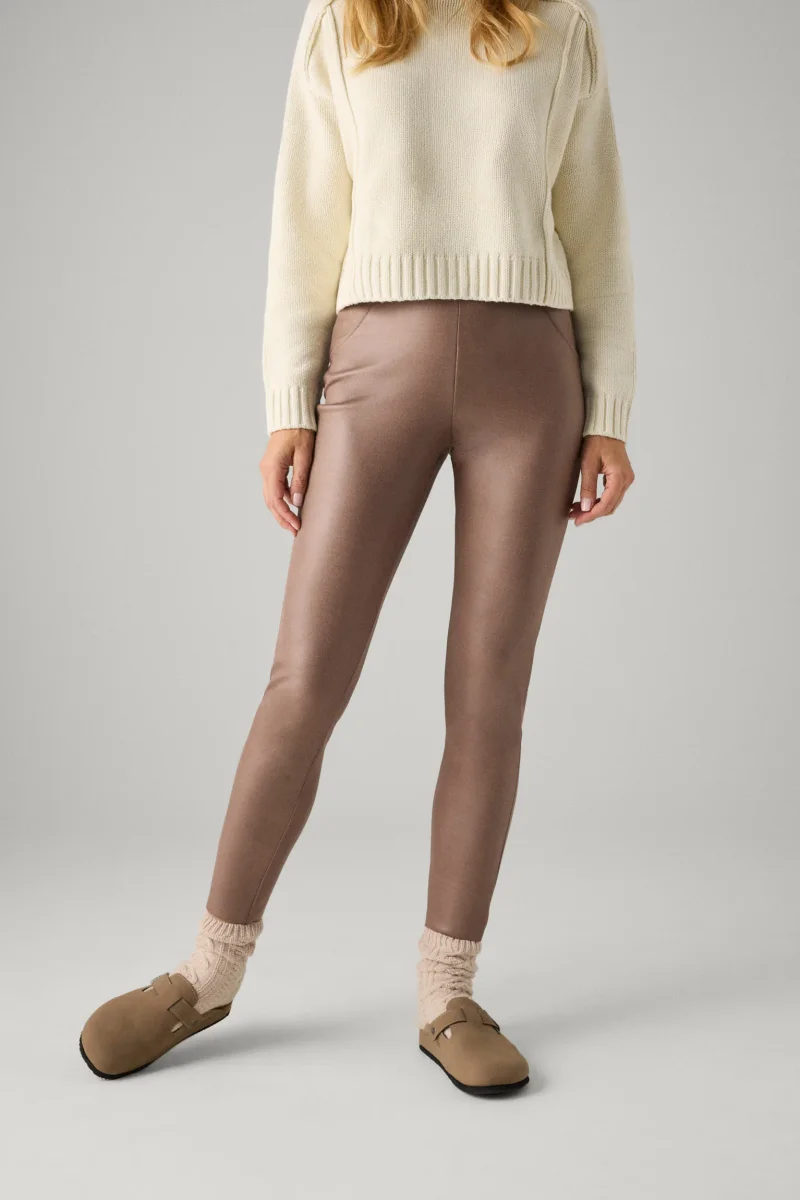 Legging marrom efeito metalizado - Image 4