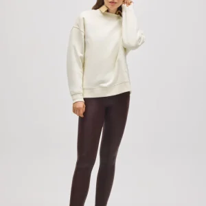 Legging térmica com efeito couro chocolate
