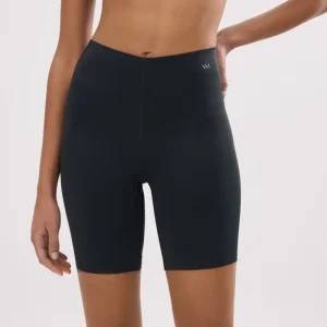 Calças legging pretas de compressão para ciclistas