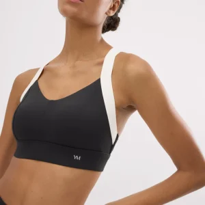 sutiã esportivo preto e branco com aro ajustável