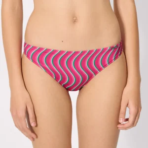 Calcinha de biquíni com estampa de ondas