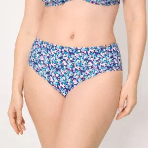 Calcinha de biquíni modeladora Liberty azul de cintura alta