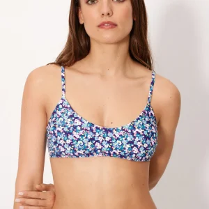 Top de biquíni triangular Liberty azul, tamanho B