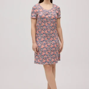 Vestido robe fluido com estampa floral