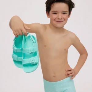 Fato de banho boxer de menino com estampa de algodão