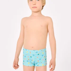 Calção de banho boxer infantil com estampa de sorvete