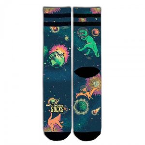 Meias American Space Dino – Mid High – Size : L/XL
