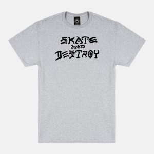 T-Shirt Thrasher Skate And DestroyCinzento –