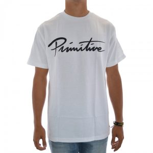 T-Shirt Primitive Nuevo Script – Branco