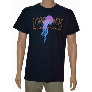 T-Shirt Thrasher Atlantic Drift – Preto/Laranja